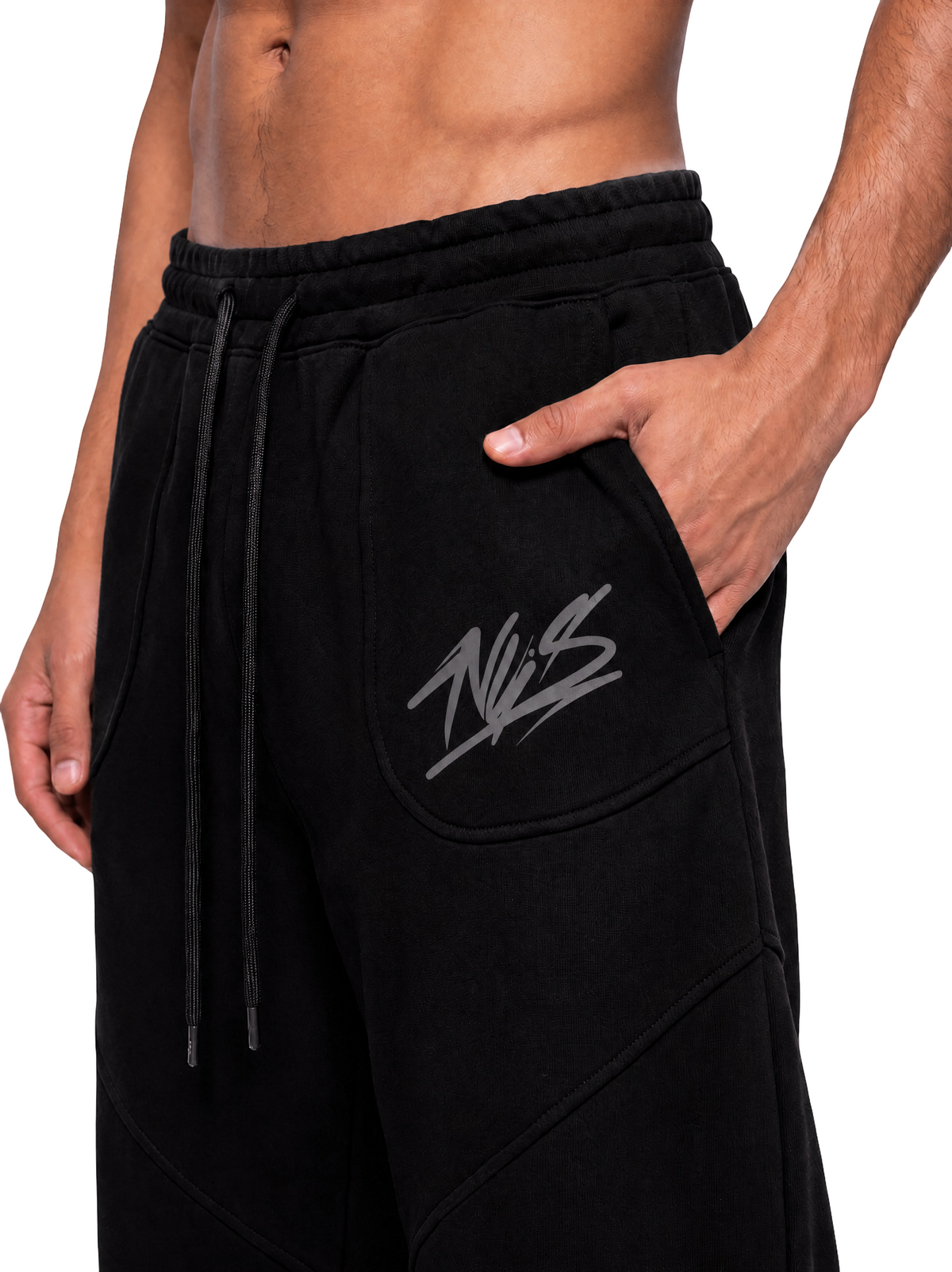 NVIS® Signature Wide Sweatpants — Black