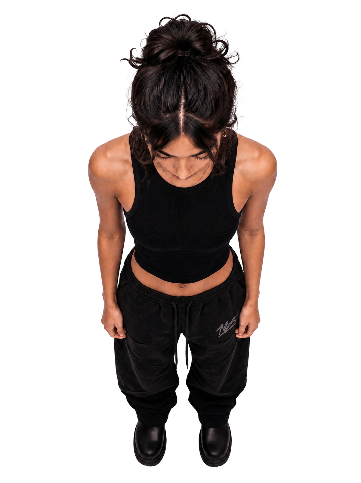 NVIS® Signature Wide Sweatpants — Black